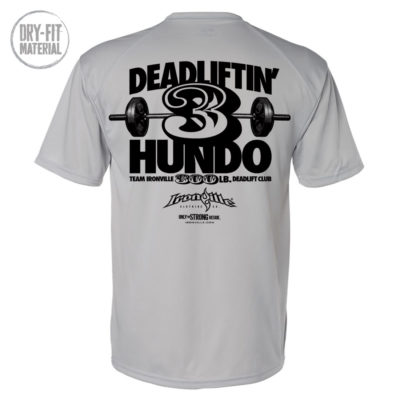 300 Deadlift Club Dri Fit T Shirt Gray