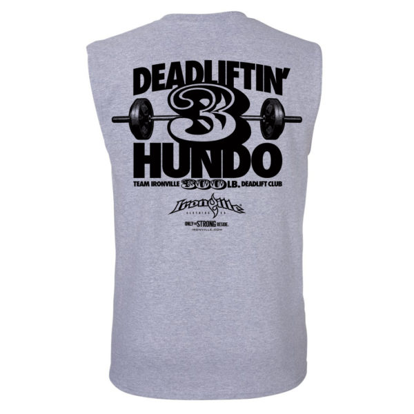 300 Deadlift Club Sleeveless T Shirt Sport Gray