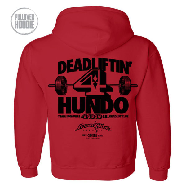 400 Deadlift Club Hoodie Red
