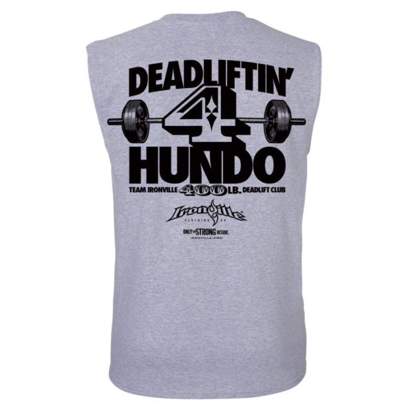400 Deadlift Club Sleeveless T Shirt Sport Gray