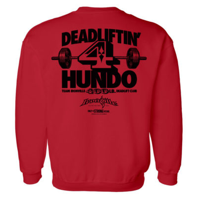 400 Deadlift Club Sweatshirt Red