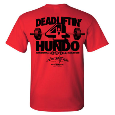 400 Deadlift Club T Shirt Red