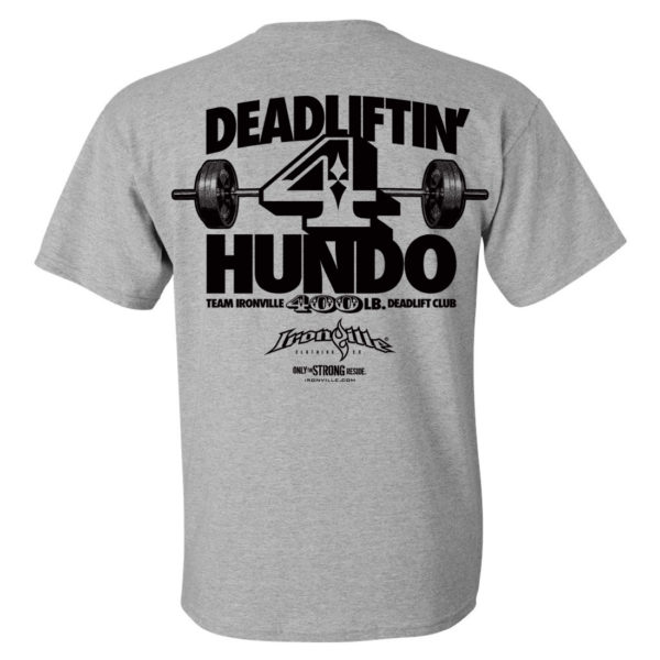400 Deadlift Club T Shirt Sport Gray