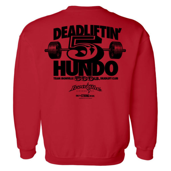 500 Deadlift Club Sweatshirt Red