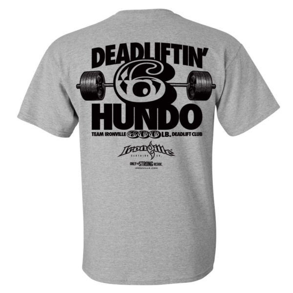 600 Deadlift Club T Shirt Sport Gray