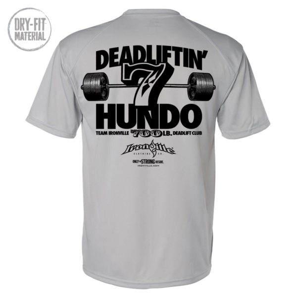700 Deadlift Club Dri Fit T Shirt Gray
