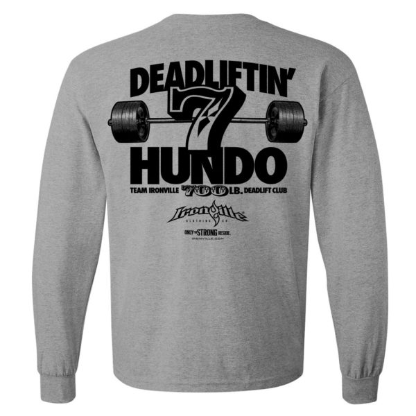 700 Deadlift Club Long Sleeve T Shirt Sport Gray