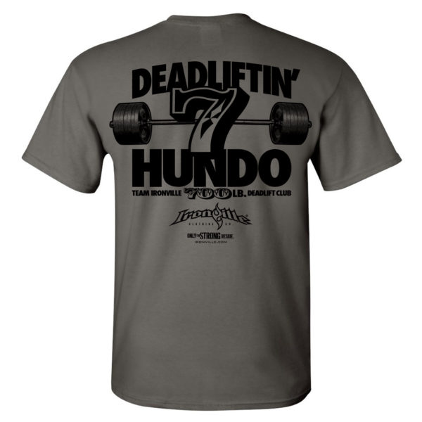 700 Deadlift Club T Shirt Charcoal Gray