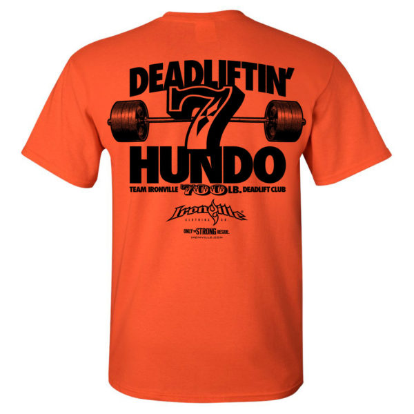 700 Deadlift Club T Shirt Orange