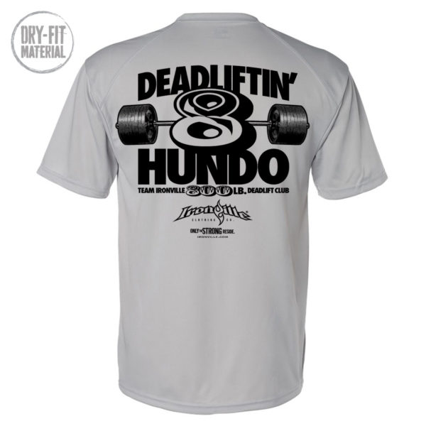 800 Deadlift Club Dri Fit T Shirt Gray