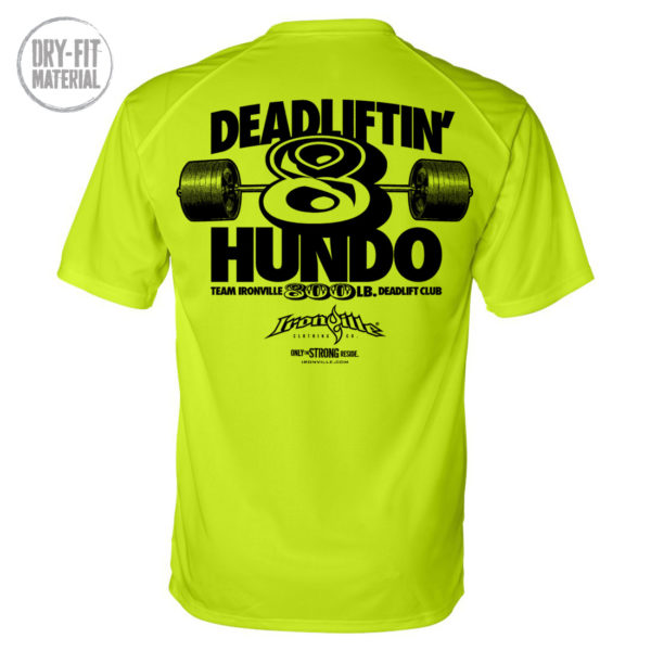 800 Deadlift Club Dri Fit T Shirt Neon Yellow