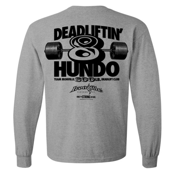 800 Deadlift Club Long Sleeve T Shirt Sport Gray