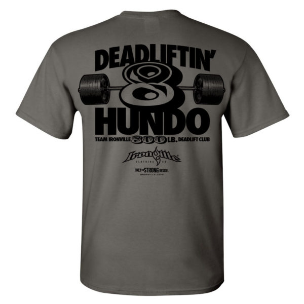 800 Deadlift Club T Shirt Charcoal Gray