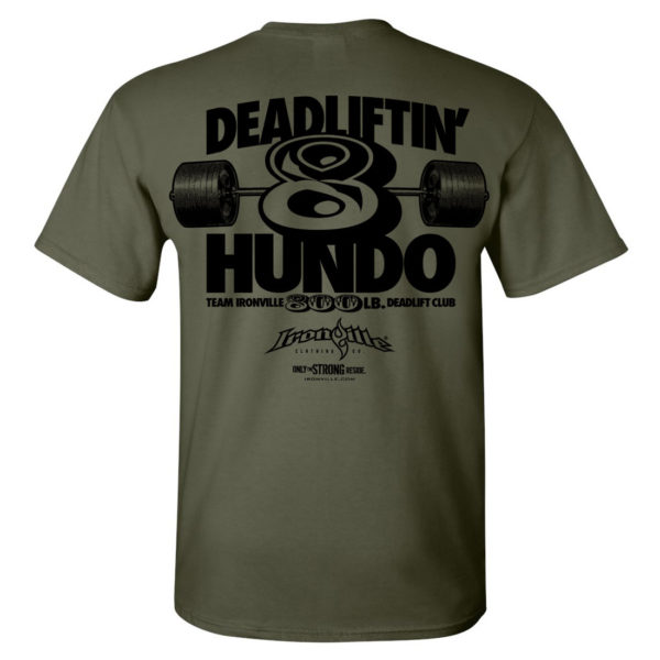 800 Deadlift Club T Shirt Military Green