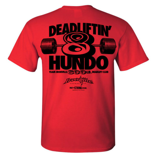 800 Deadlift Club T Shirt Red