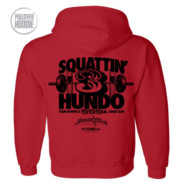300 Squat Club Hoodie Red