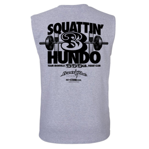 300 Squat Club Sleeveless T Shirt Sport Gray