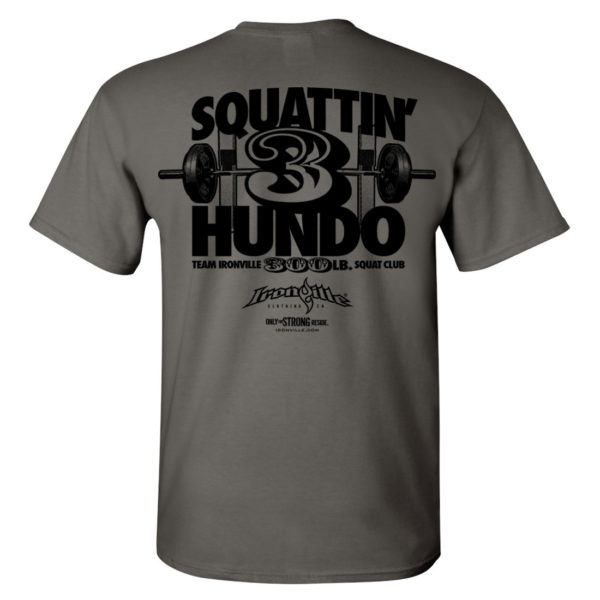 300 Squat Club T Shirt Charcoal Gray