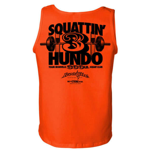 300 Squat Club Tank Top Orange