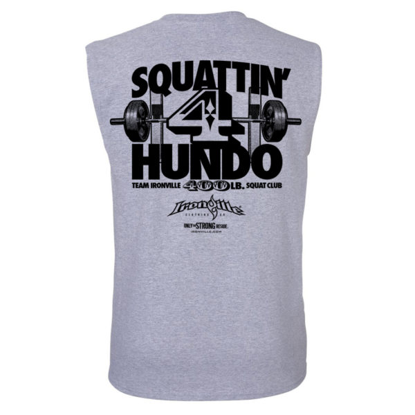 400 Squat Club Sleeveless T Shirt Sport Gray