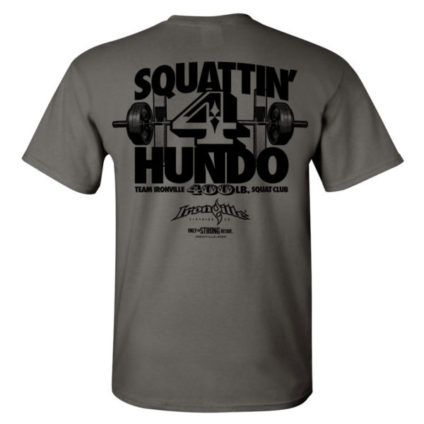 400 Squat Club T Shirt Charcoal Gray