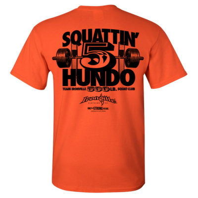 500 Squat Club T Shirt Orange