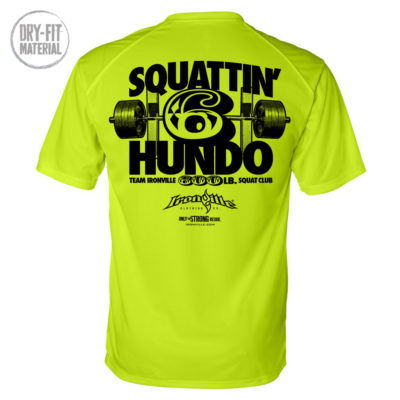 600 Squat Club Dri Fit T Shirt Neon Yellow