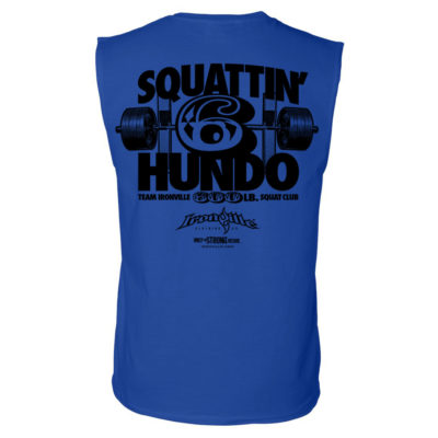 600 Squat Club Sleeveless T Shirt Royal Blue