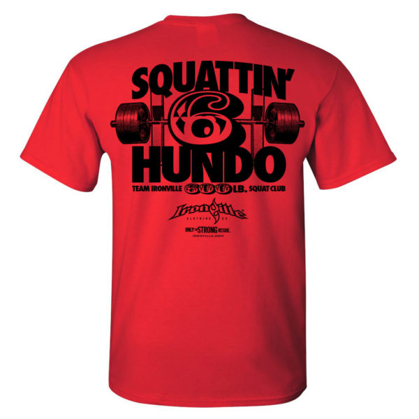 600 Squat Club T Shirt Red