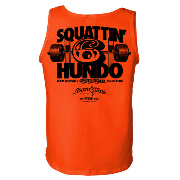 600 Squat Club Tank Top Orange