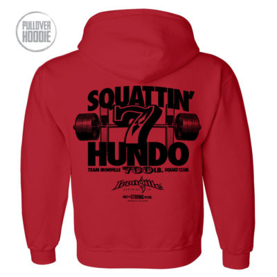 700 Squat Club Hoodie Red
