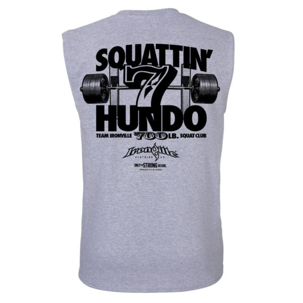 700 Squat Club Sleeveless T Shirt Sport Gray