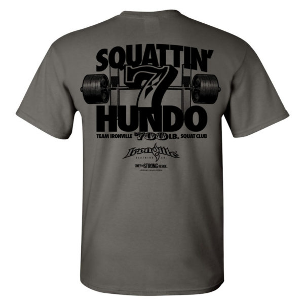 700 Squat Club T Shirt Charcoal Gray