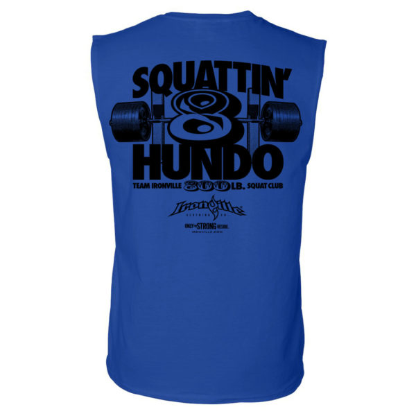 800 Squat Club Sleeveless T Shirt Royal Blue