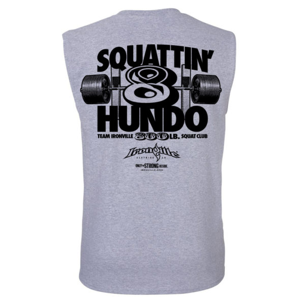 800 Squat Club Sleeveless T Shirt Sport Gray