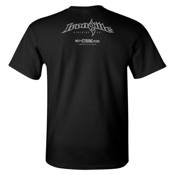 Ironville T Shirt Small Horizontal Logo Back Black