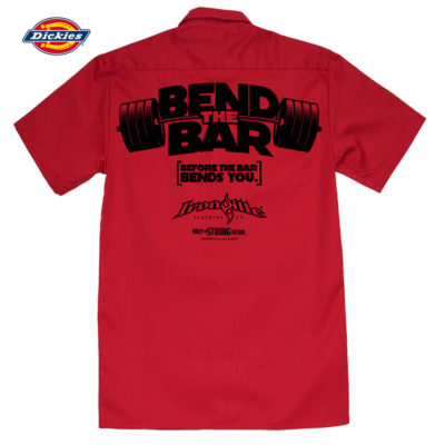 Bend The Bar Before The Bar Bends You Casual Button Down Weightlifter Shop Shirt Red