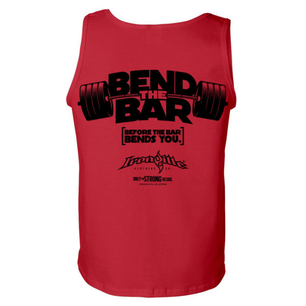 Bend The Bar Before The Bar Bends You Weightlifting Tank Top Red