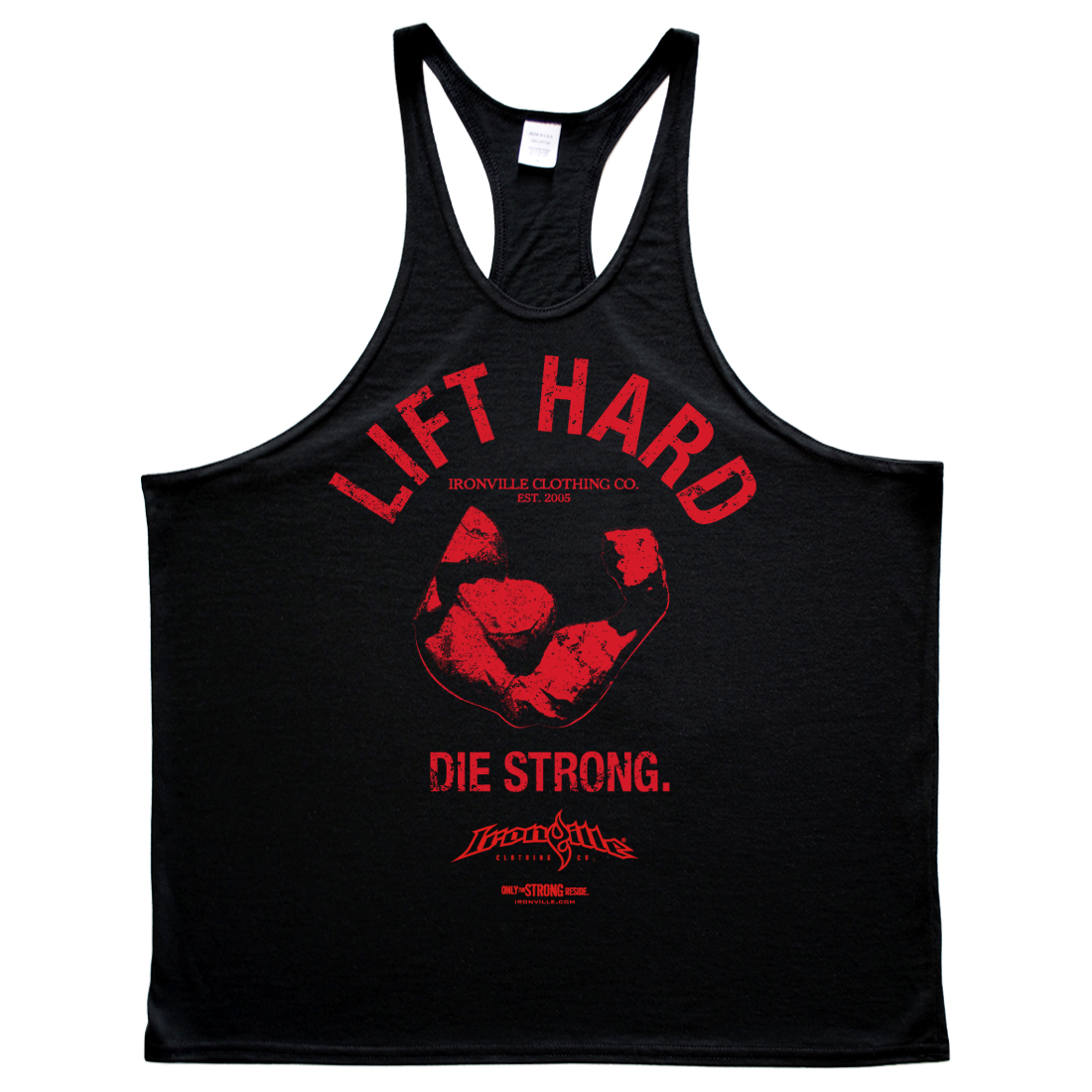 Lift Hard | Bodybuilding Stringer Tank Top | Ironville Clothing