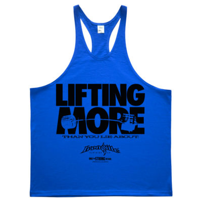 Lifting More Than You Lie About Powerlifting Stringer Tank Top Royal Blue