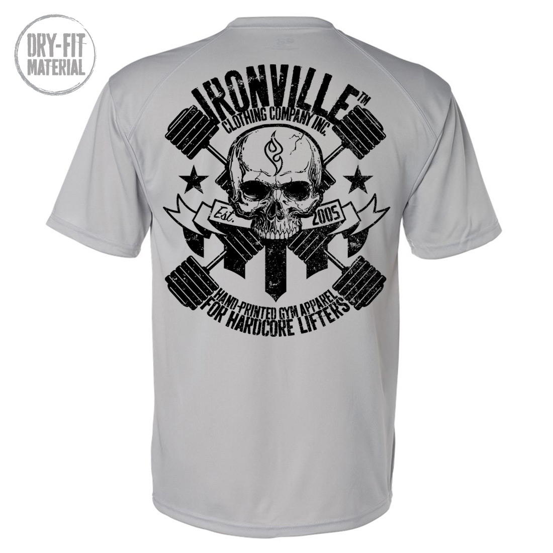 Opstand Jeugd tapijt Ironville Heavy Iron Dumbbell Skull Bodybuilding Dri-Fit T-Shirt