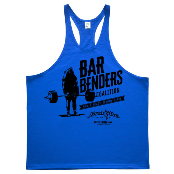 Bar Benders Coalition Pullin Deads Turnin Heads Powerlifting Stringer Tank Top Royal Blue