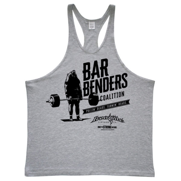 Bar Benders Coalition Pullin Deads Turnin Heads Powerlifting Stringer Tank Top Sport Gray