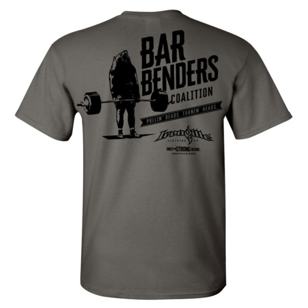 Bar Benders Coalition Pullin Deads Turnin Heads Powerlifting T Shirt Charcoal Gray