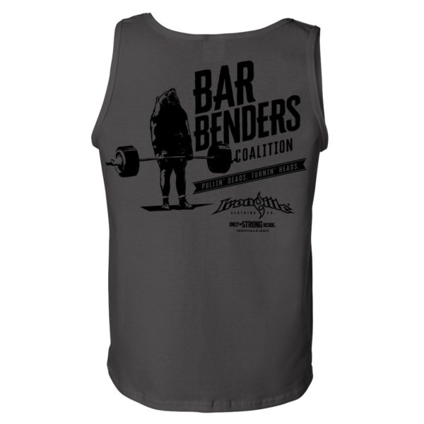 Bar Benders Coalition Pullin Deads Turnin Heads Powerlifting Tank Top Charcoal Gray