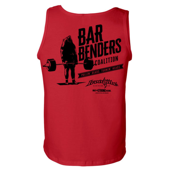 Bar Benders Coalition Pullin Deads Turnin Heads Powerlifting Tank Top Red