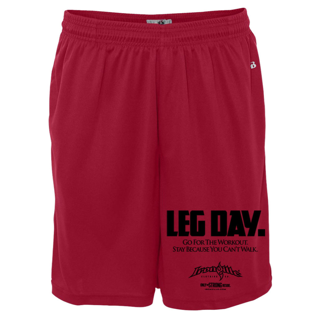 leg-day-go-for-the-workout-bodybuilding-gym-shorts-polyester-red ...