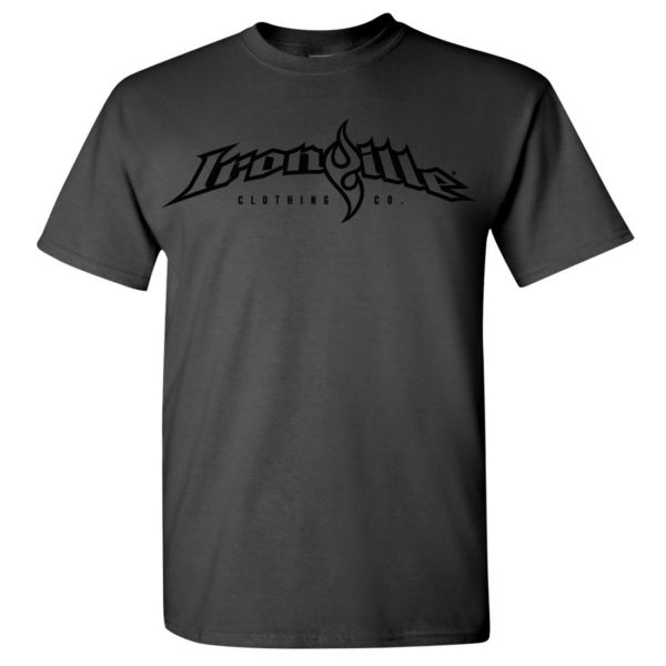 Ironville T Shirt Full Horizontal Logo Front Darker Charcoal Gray