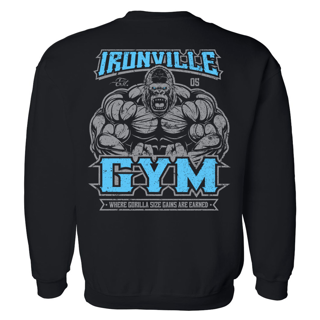 Details about   Gorilla Wear Durango Crewneck Sweatshirt Gray Bodybuilding Fitness 