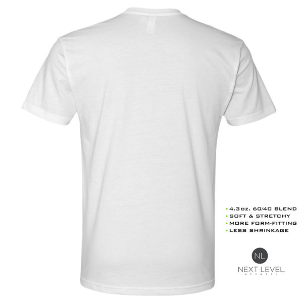 Ironville Weightlifting Soft Blend Fitted T Shirt Blank White Back